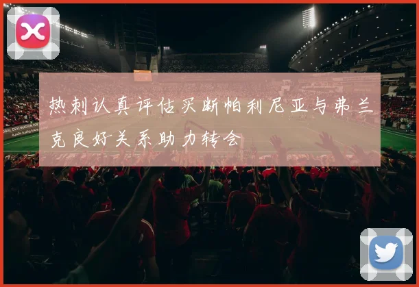 热刺认真评估买断帕利尼亚与弗兰克良好关系助力转会